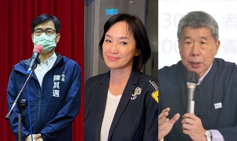 左起为高雄市长陈其迈、智库执行长柯志恩、孙文学校总校长张亚中。 （资料照） 