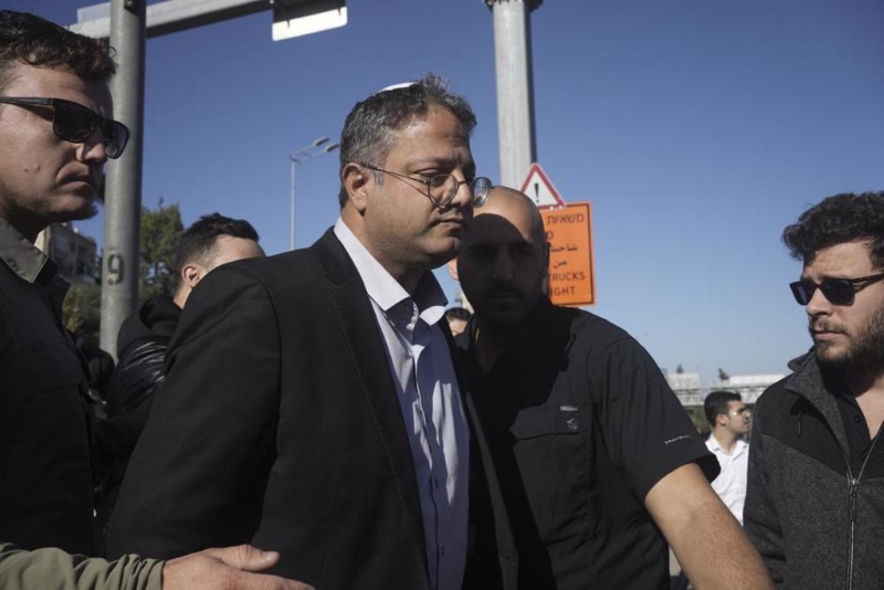 以色列極右翼政客班格維，面對半島電視台殺記者的指控，表示要將半島電視台驅逐出以色列。(圖/美聯社)