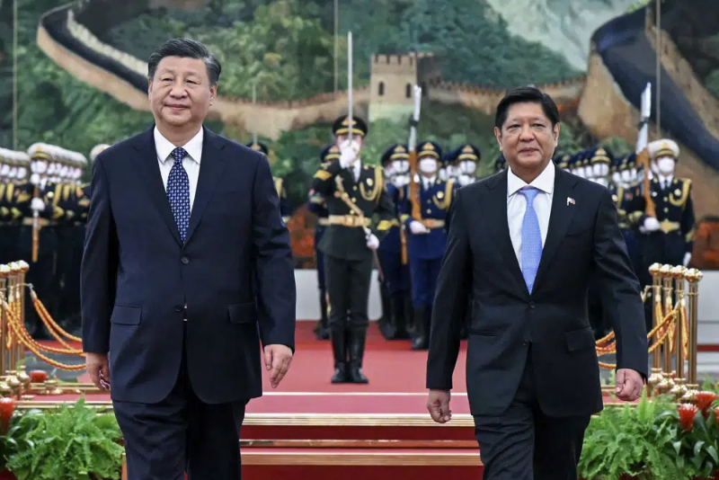 小馬可斯曾與中國國家主席習近平討論中國在南海的行動。AP資料圖
