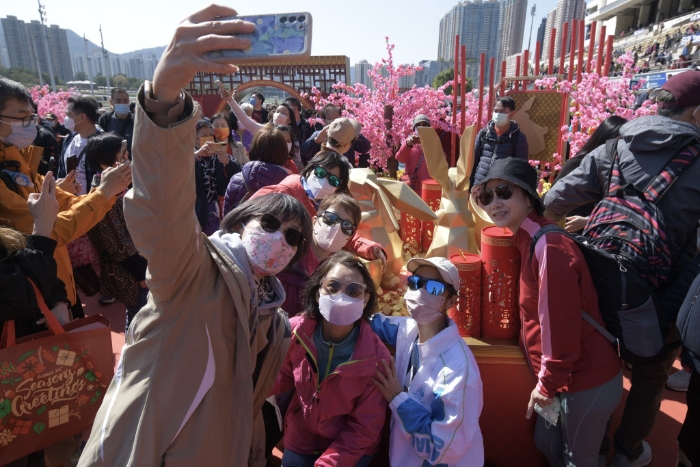 有市民到場感受新年氣氛。陳浩元攝