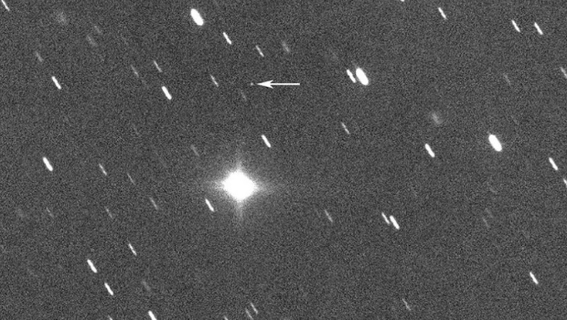 2023 BU小行星 (箭咀示)1月24日的軌道。網上圖片