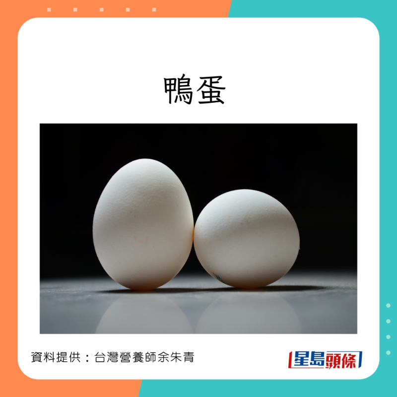 營養師余朱青講解不同蛋的營養價值。