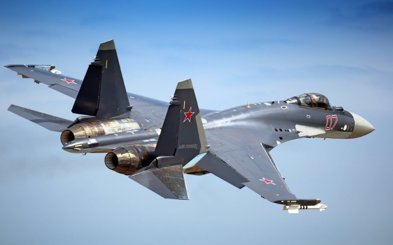 俄羅斯蘇（Su）-35戰機的資料照。（達志影像/Shutterstock）