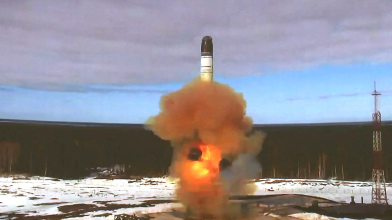 俄罗斯今年将部署能携带多枚核弹头的萨尔马特（Sarmat）洲际弹道导弹。 路透资料图