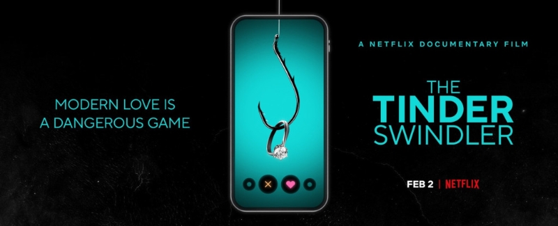 Netflix紀錄片推出《Tinder詐騙王》，曾高据全球點播頭十位最佳收視節目。(Netflix截圖)