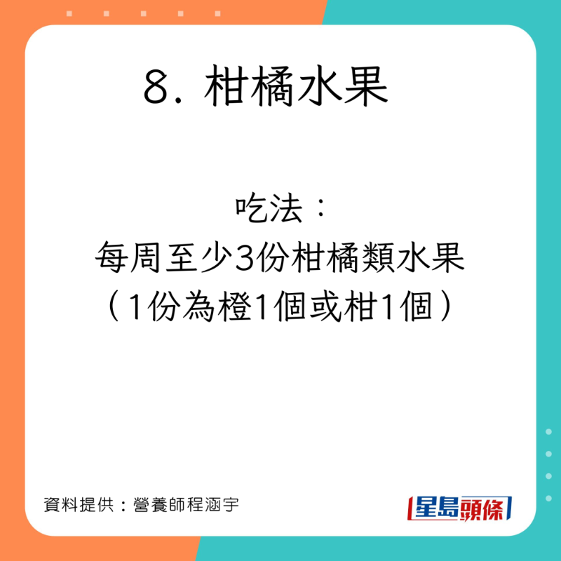 營養師程涵宇分享有助減低患癌風險的食物。