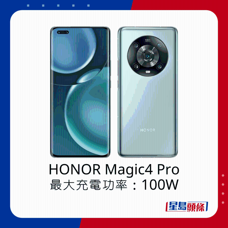 HONOR Magic4 Pro最大充电功率100W。