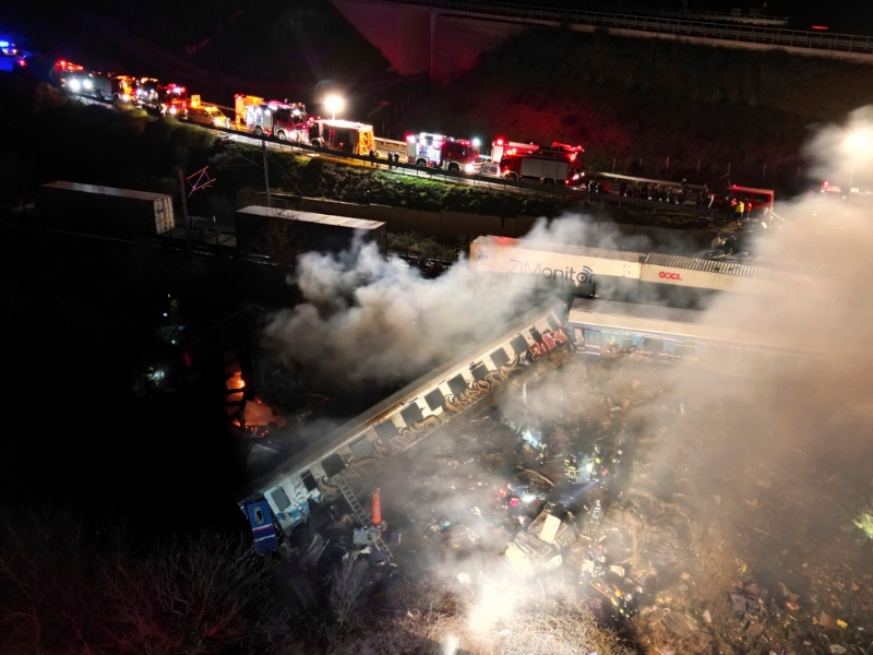 希腊北部日前发生火车对撞事故，死伤惨重。 （资料照/美联社）