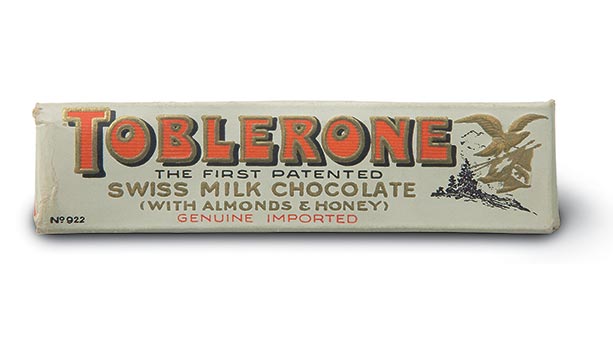 1908年第一条Toblerone。 Mondelez International网图