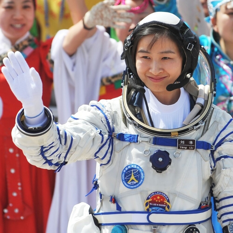 中國首位女太空人劉洋。 網圖