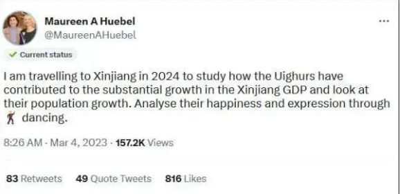 休伯尔宣布明年想去新疆看看