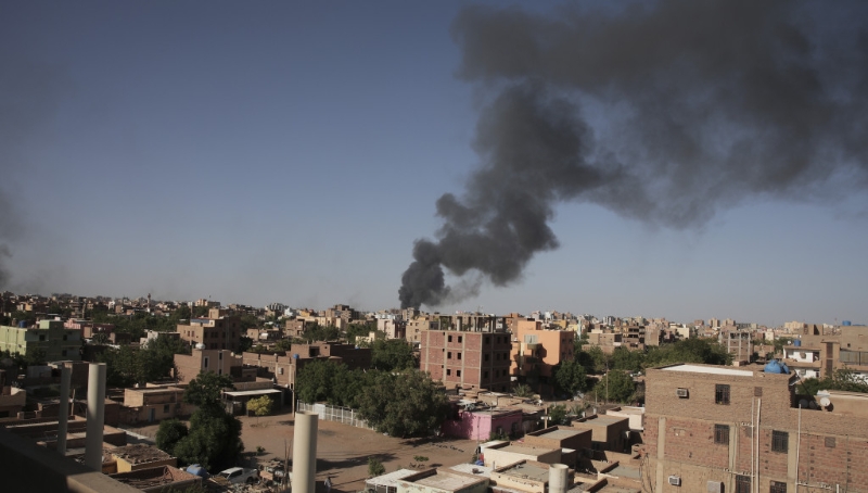战火下的苏丹市镇城区