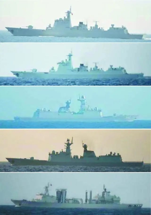 中国军舰。