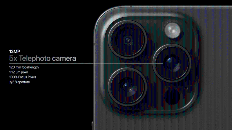 Phone 15 Pro Max远远摄提供5倍光学变焦，焦距延长提升至120mm，远景可以轻易捕捉