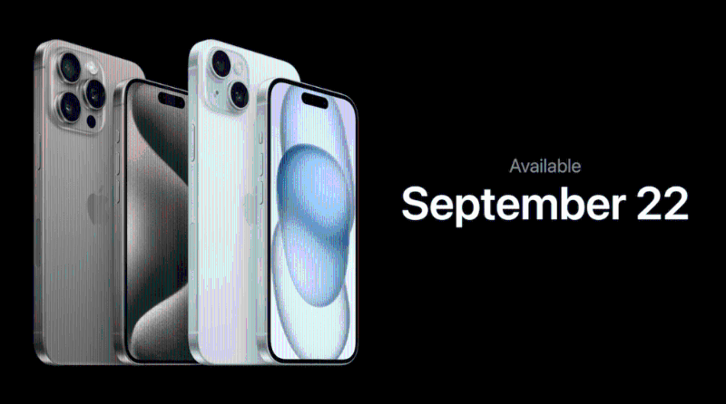 iPhone 15 Pro及iPhone 15 Pro Max本周五开始接受预订，9月22日卖街。