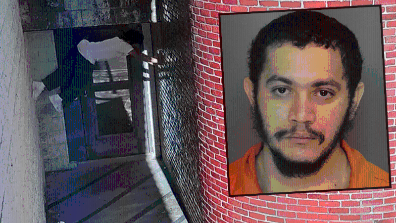 巴西籍杀人犯卡瓦坎特在宾夕凡尼亚州用“壁虎功” 越狱。AP