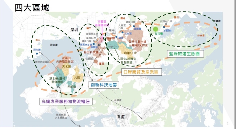 「北部都会区」四大区域。