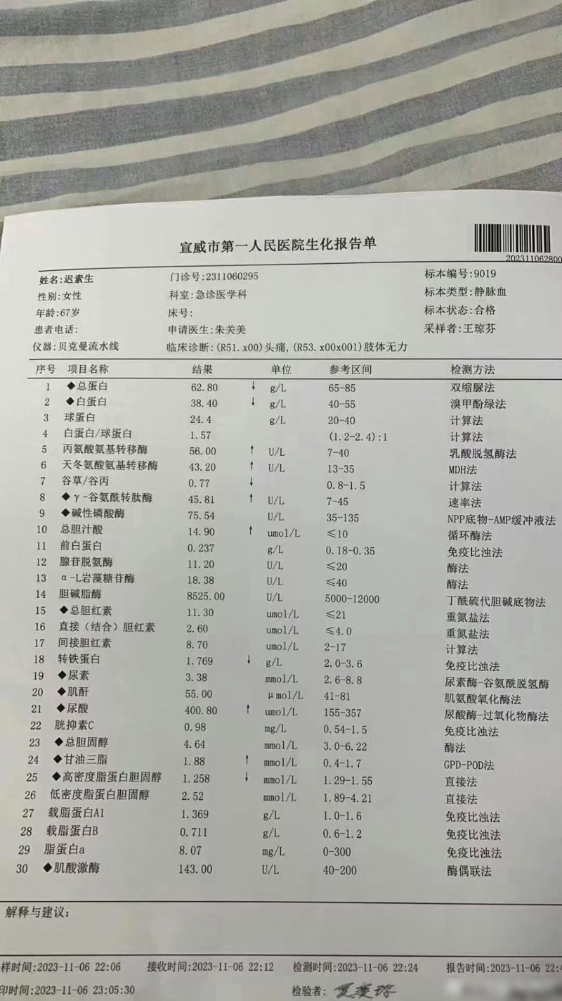 迟夙生被送宣威市第一人民医院急救，初步证实是心肌缺血。    微博