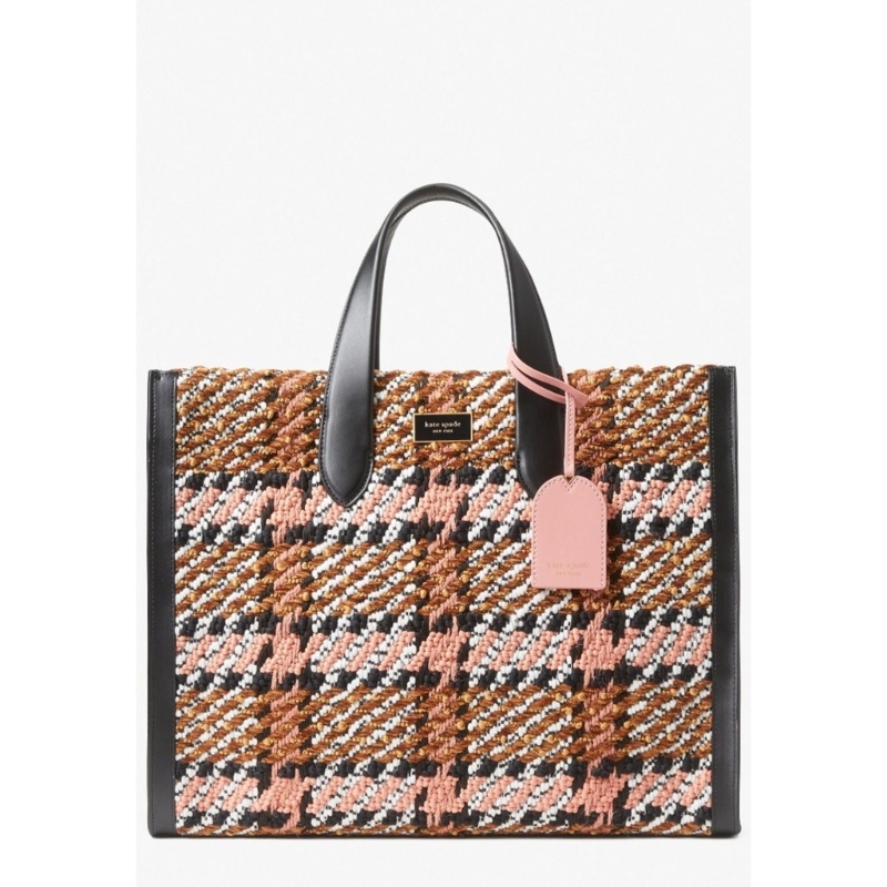 Women Manhattan Plaid Large Tote - Pink Multi：$960（原价$4,000）