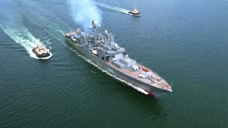 俄罗斯护卫舰沙波什尼科夫元帅号。网上图片