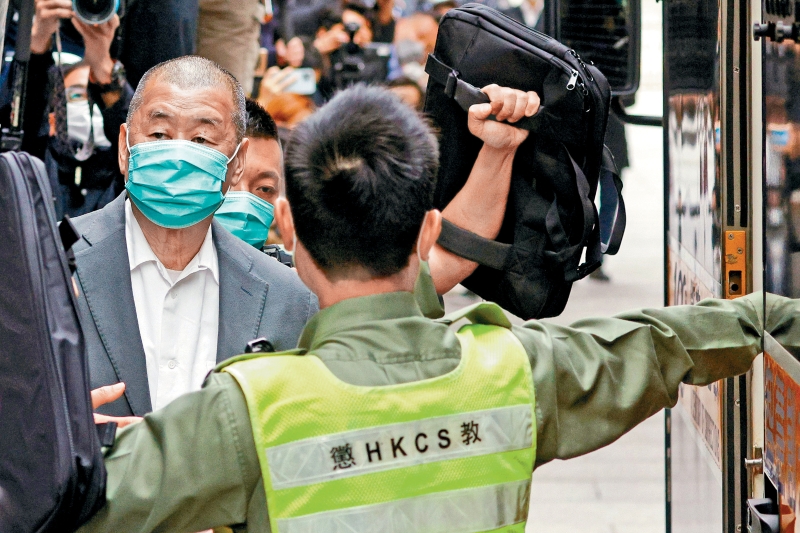 《壹传媒》前行政总裁张剑虹，供称反修例示威后期越演越暴力，黎智英「觉得和勇要不分」。