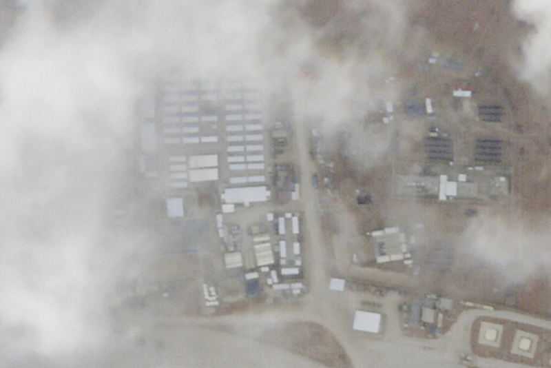 卫星所拍摄的Tower 22美军基地。(美联社)