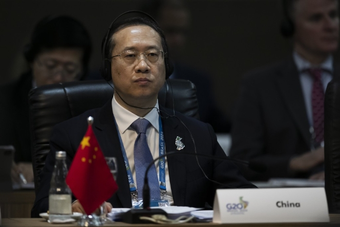 中国外交部副部长马朝旭出席G20会议。
