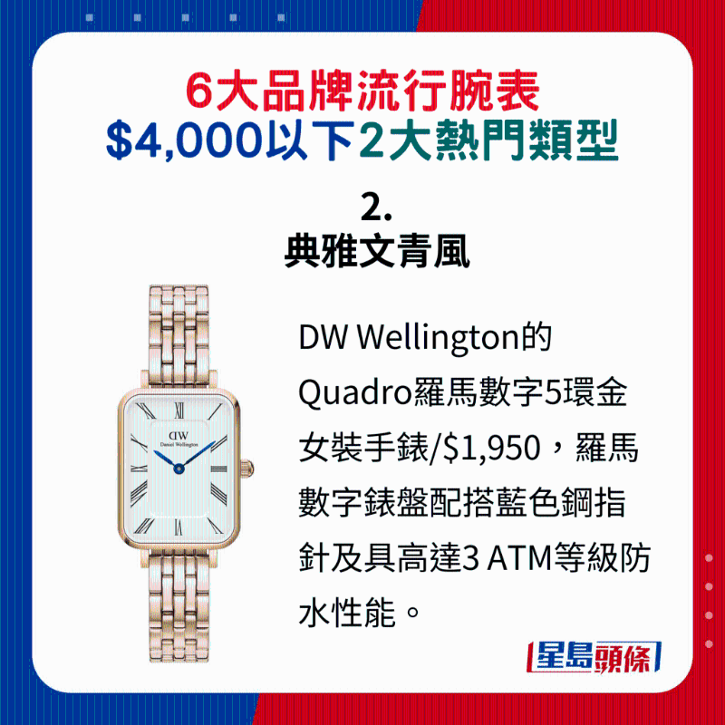 2. 典雅文青风：DW Wellington的Quadro