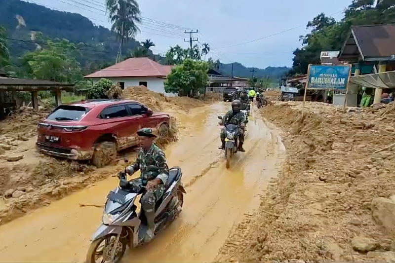 印尼苏门答腊暴雨成灾