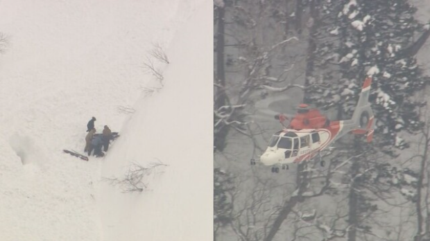 北海道羊蹄山发生雪崩