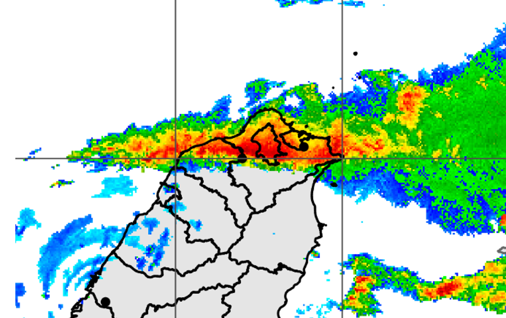 北北基17区淹水警戒，5地暴雨，台湾气象署发布大雨特报