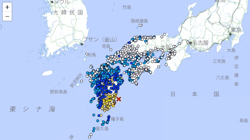 日本九州宫崎县近海昨发生规模7.1强震