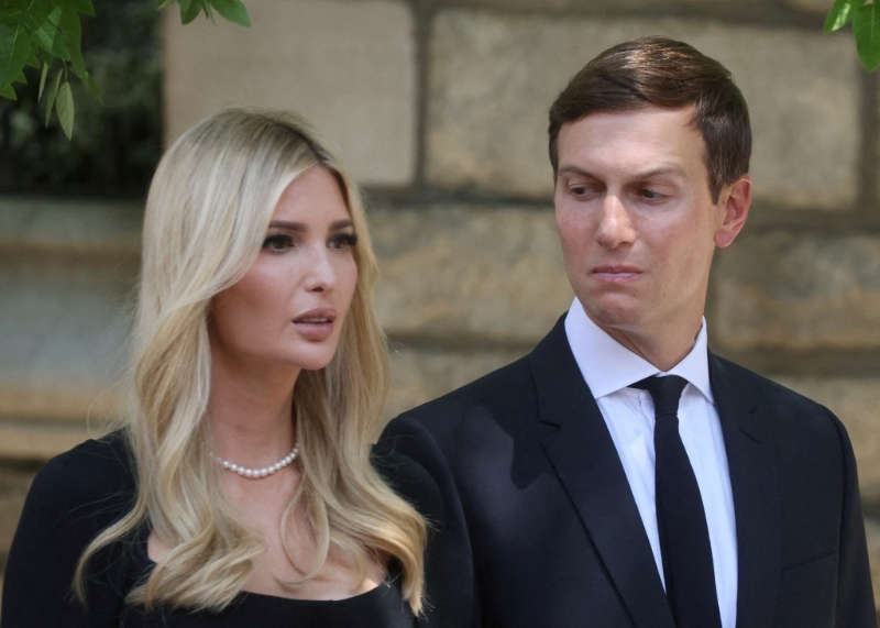 特朗普女儿伊万卡（Ivanka Trump）及其丈夫库什纳（Jared Kushner）。 路透社