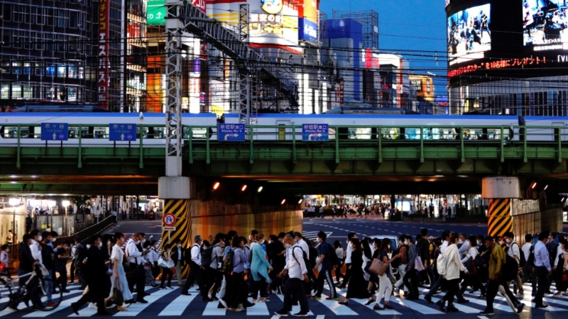 新宿是港人到东京的热点。路透社