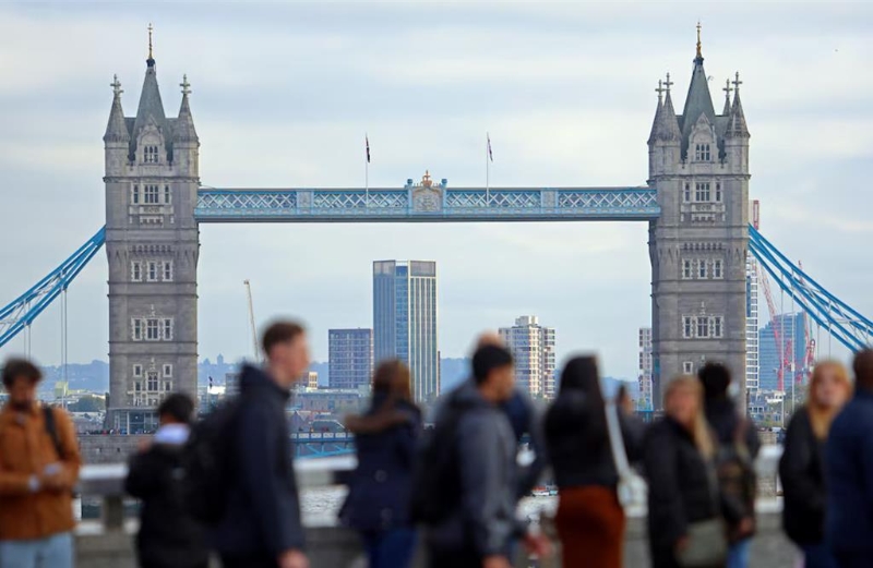 英国伦敦市中心一处街景